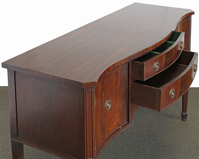 SB07ATL - Four Leg Hepplewhite Antique Sideboard circa 1940s