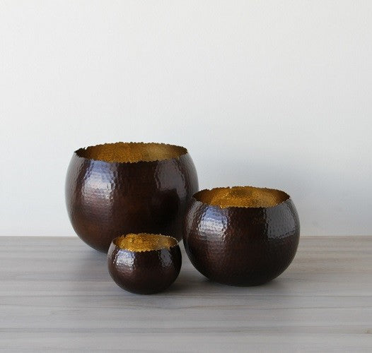 Set of 3 Bronze Alessandria Bowls