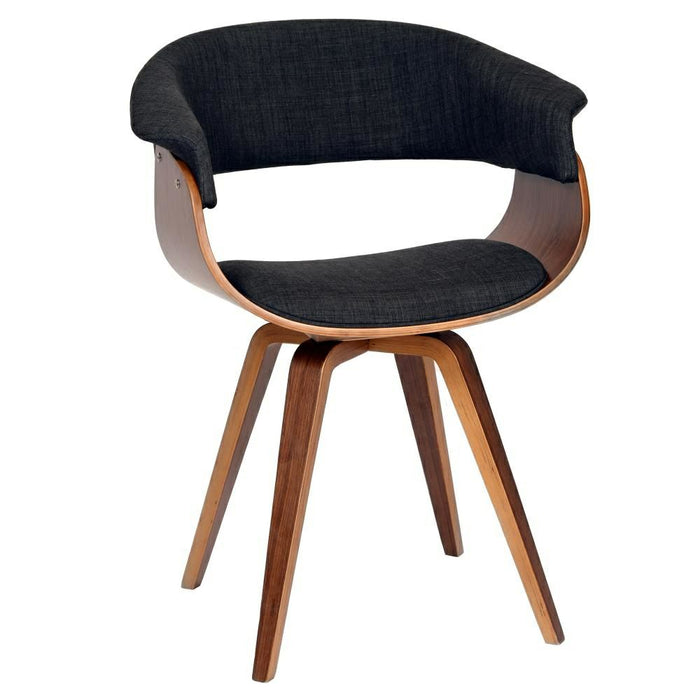Charcoal & Walnut Bent Chair