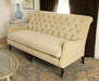 SF03ATL - Blond Velvet Tufted Sofa