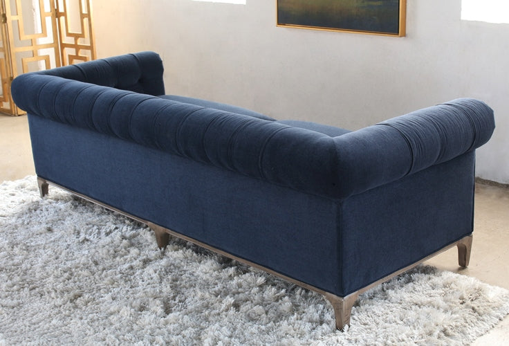 Griffon Tufted Sofa in Plush Navy