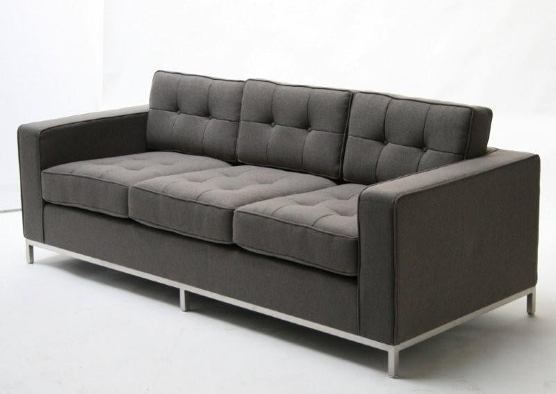 Gray Florence Knoll Style Sofa