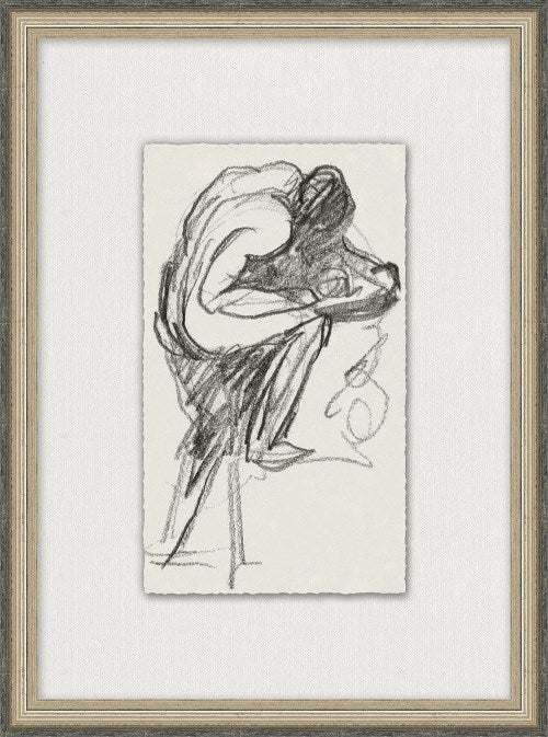 Charcoal Figure Study 3 14.5W x 19.5H