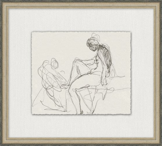 Charcoal Figure Study 8 19.5W x 17.5H