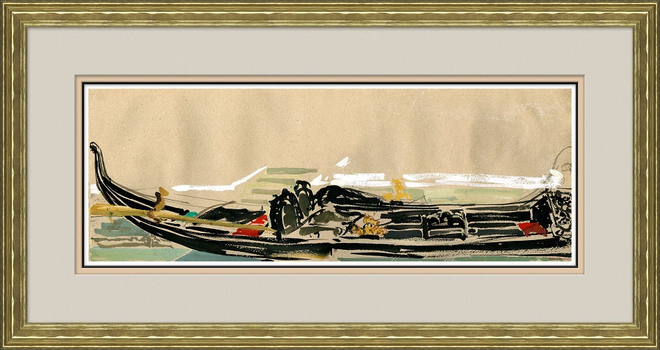 Isabelle in Venice - Gondola, Side View 38W x 29H