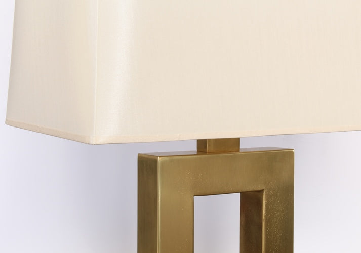Brass Rectangle Table Lamp