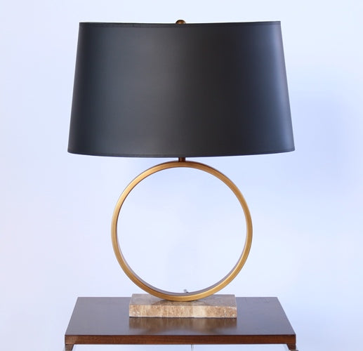 Logan Table Lamp with Black Shade 