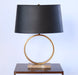 Logan Table Lamp with Black Shade 
