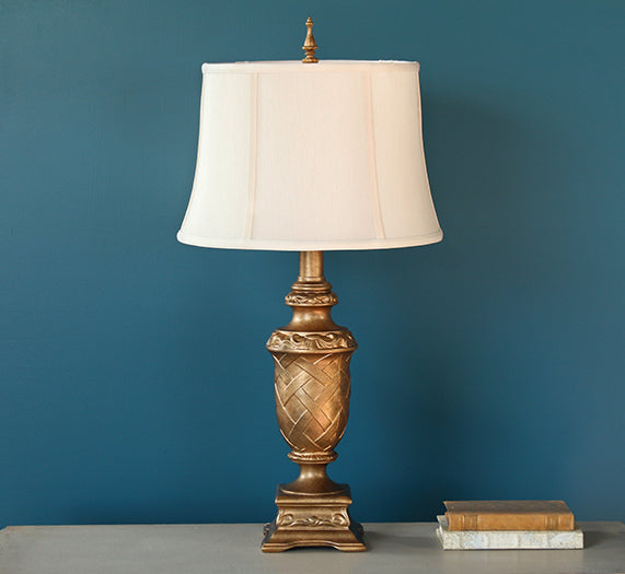 Gilded Gold Lattice Urn Table Lamp