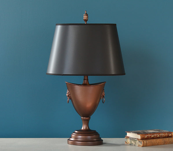 Oxidized Bronze Urn Desk Lamp