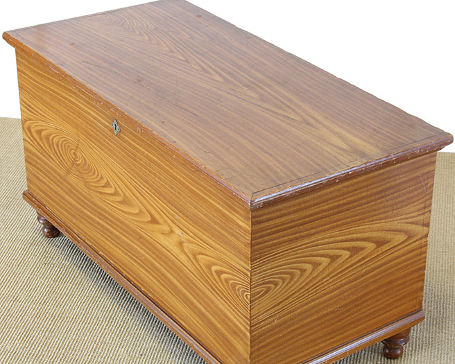 TRNK02ATL - Faux Grain Painted Blanket Chest circa 1870