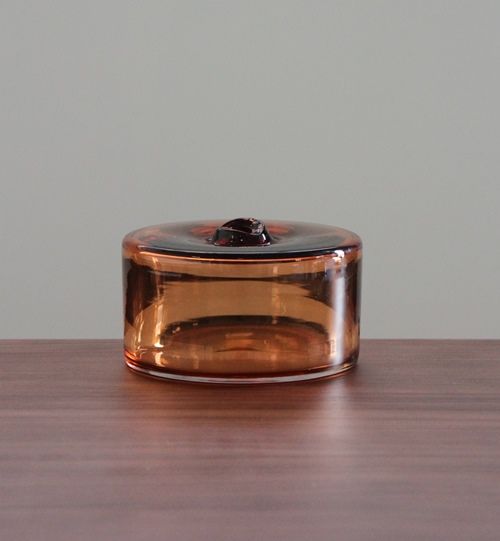 VASE189LA - Brick Hand Blown Small Glass Cylnder Vase