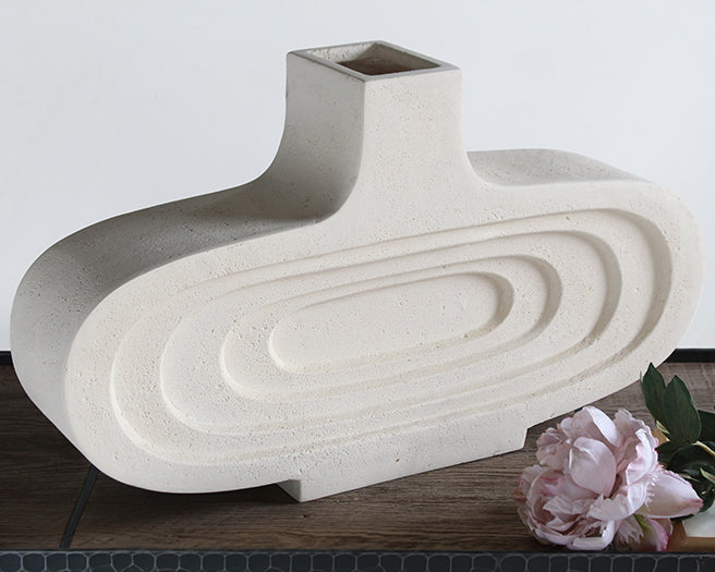 Sonic Round Sandstone Vase