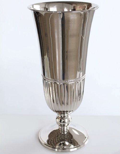 Small Nickel Fluted Vase