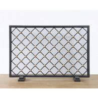 Black Diamond With Brass Fire Screen - Cleared