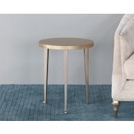 Gold Leaf End Table With Alternating Pattern