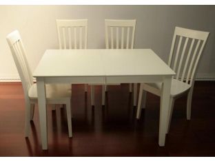Simple Rectangular Dining Table in Shore White