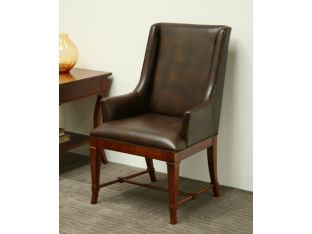 European Legacy Brown Leather Arm Chair