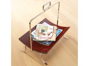 Red Faux Goat Magazine Rack