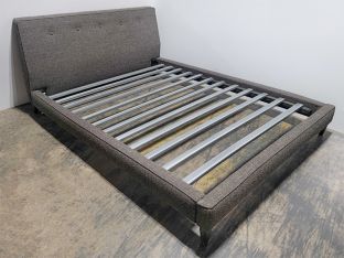 Upholstered Queen Bed In Tamm Charcoal