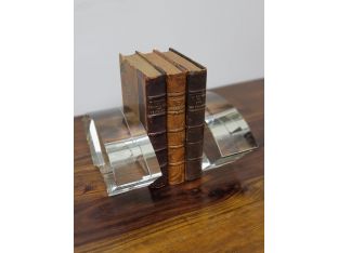 Set of Arched Glass Bookends