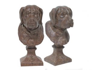 Pair of Dog Head Bookends