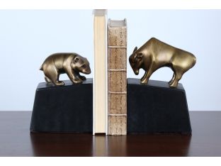 Set of Bull and Bear Bookends