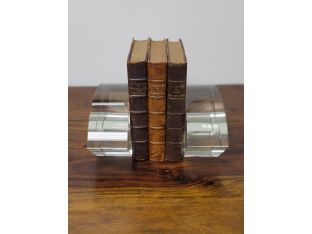 Set of Arched Glass Bookends