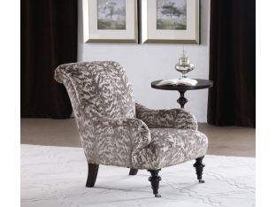 Taupe Ikat Club Chair