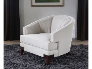 Channel Back Club Chair with Nailhead Accents