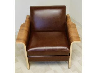 Lodge Chair in Chestnut Brown Leather