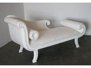 White Lacquered Neoclassic Chaise