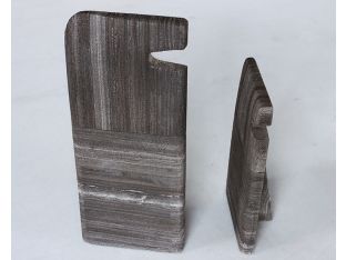 Notched Black Marble Sculptures - Cleared