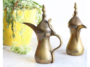 Pair Of Brass Turkish Coffee Pots