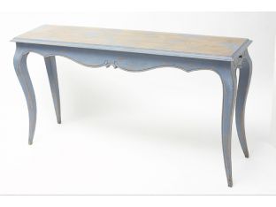 Light Blue Distressed French Style Console