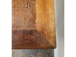 Tapered Iron Leg Console Table With Pine Top