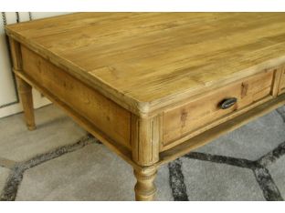 French Farmhouse Coffee Table in Bleached Pine