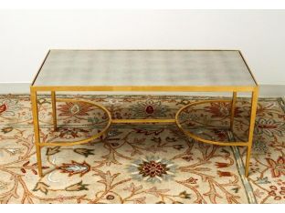 Gold Leaf Sabre Coffee Table With Antiqued Mirror Top