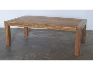 Rustic Wood Parsons Coffee Table