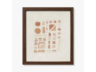 Abstract Rust Textile 20W X 20H - Cleared Decor