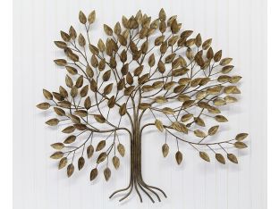 Tree Of Life Brass Wall Sculpture 39W X 34H - Cleared Decor