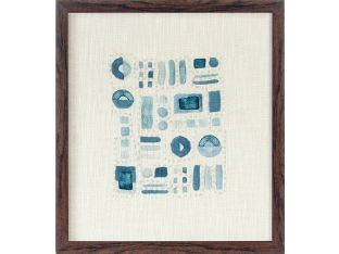 Abstract Blue Textile  20W X 20H - Cleared Decor