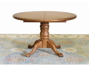 Oak Round Pedestal Base Table