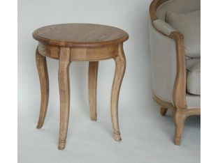 Natural Oak Round End Table
