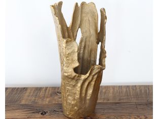 Gold Abstract Sculptural Vase - Cleared Decor