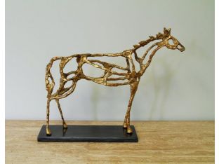 Gold Leaf Arabian Horse Statue - Cleared Décor