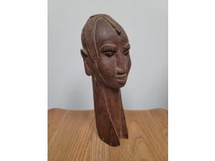 Contemporary East African Carved Wood Bust