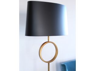 Logan Floor Lamp with Black Shade