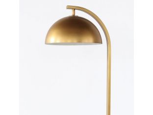 Brass Arch Neck Floor Lamp w/Swiveling Shade