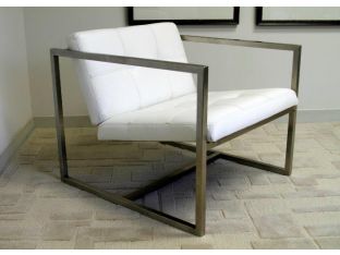 Delano Chair in White Leather